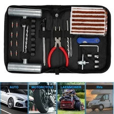 Tire Repair Kit Plug Car Truck Motorcycle Home DIY Flat Puncture Patch Tool Set