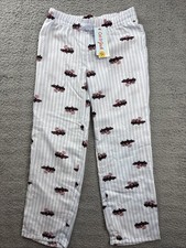 Cat  Jack Boys Large 10/12 Striped Christmas Candy Cane Cars Pajama Pants