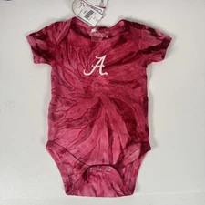 Two Feet Ahead UNIV OF ALABAMA Crimson Tide Butt Ruffle Bodysuit 12 M Tie Dye