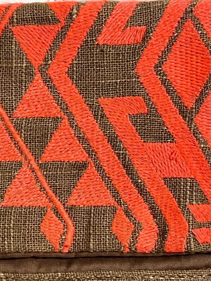 Limited Edition Hot Pink Boho Tribal Embroidered Foldover Festival Clutch - Image 2 of 4