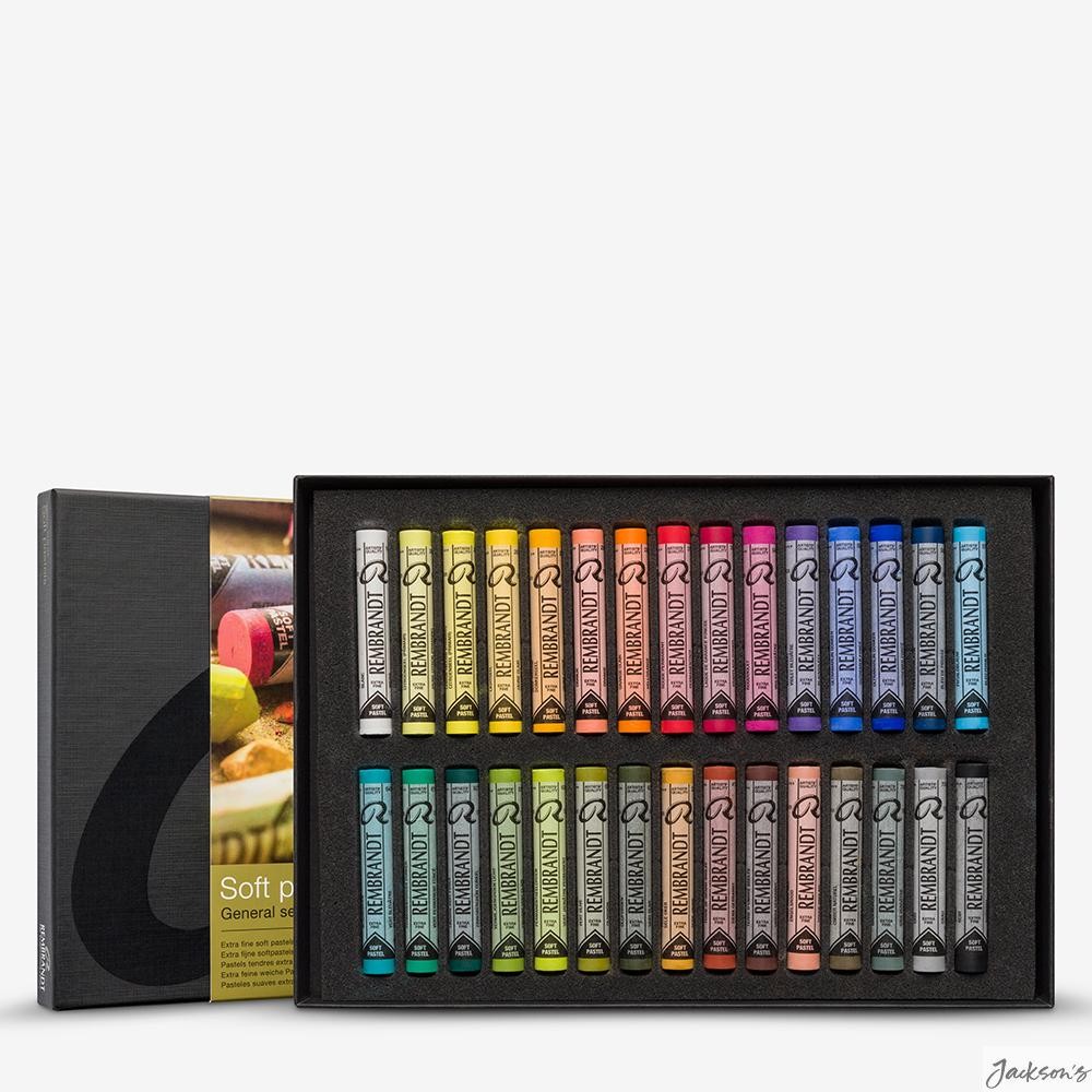 Royal Talens Rembrandt Soft Pastel Set Cardboard Box 30 Assorted Colours