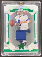 Tony Romo 2008 Leaf Rookies & Stars Patch Emerald Prime MEM Cowboys /25