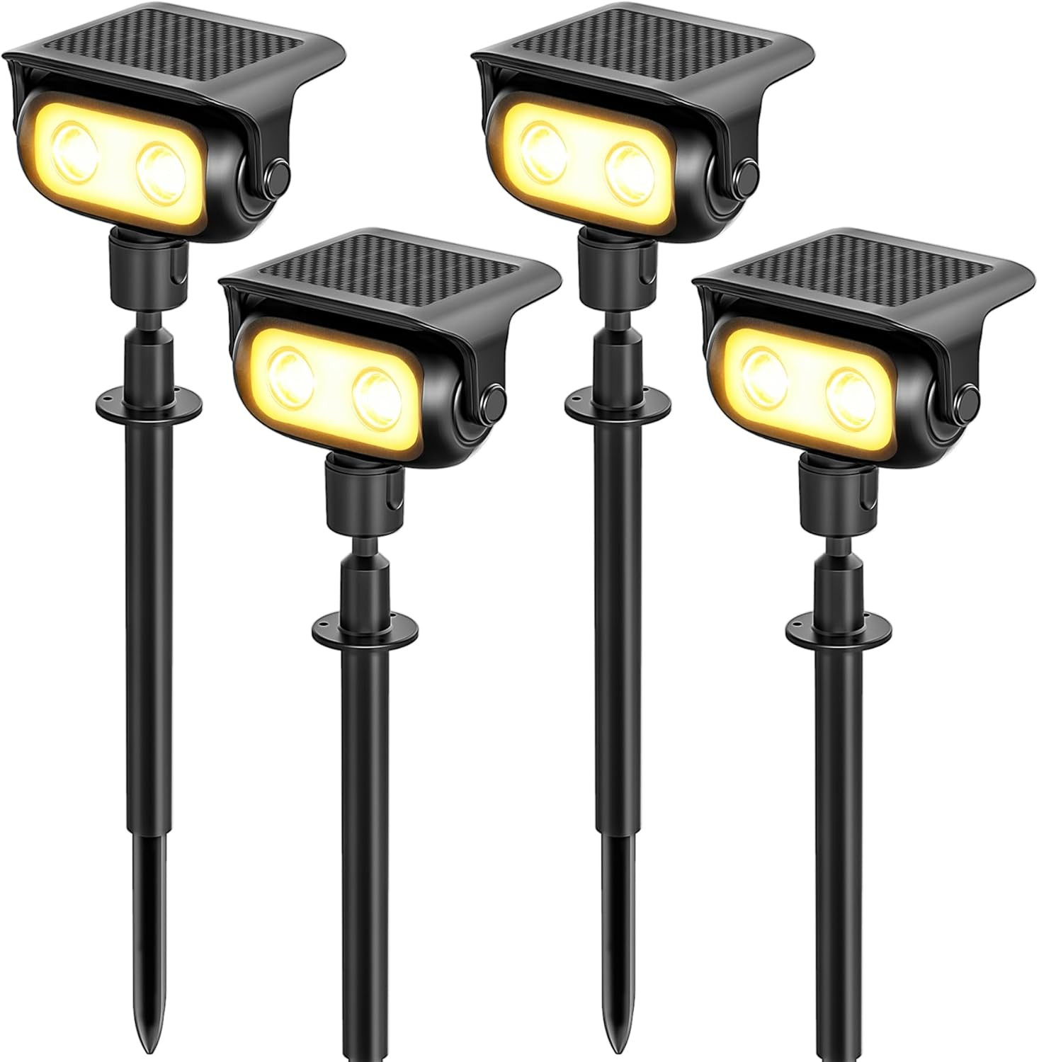Kit 4 Faretti LED Solari 200 Lm 3000K - Prezzo Shock Giardino