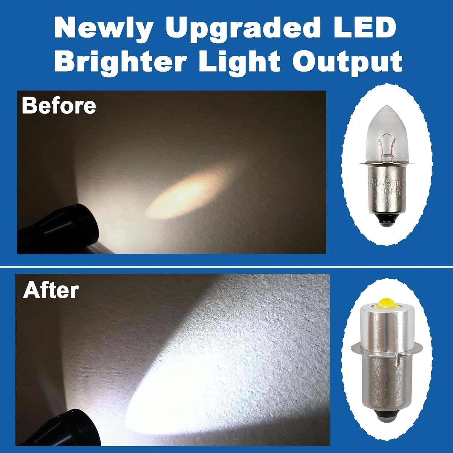 Swess LED Conversion Kit for Maglite LED Bulb 3-16 Cell C/D, 3W DC 4-24V Flashli