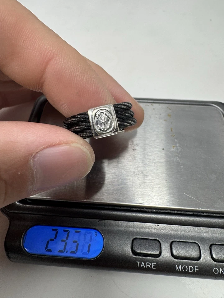 Anillo Charriol 18K Diamante Celta Negro Banda!!!Leer!!! Foto 3 de 4