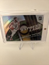 2021-22 Panini Donruss Optic-Express Lane Jayson Tatum #23 Lime Green Prizm /149