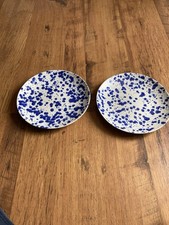 Habitat Navy Blue Paint Ink Splatter Dinner Plate 60 Years Of Design Stoneware 2