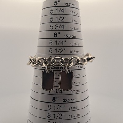 GUCCI Vintage Silver 925 Dog Tag Bracelet | eBay