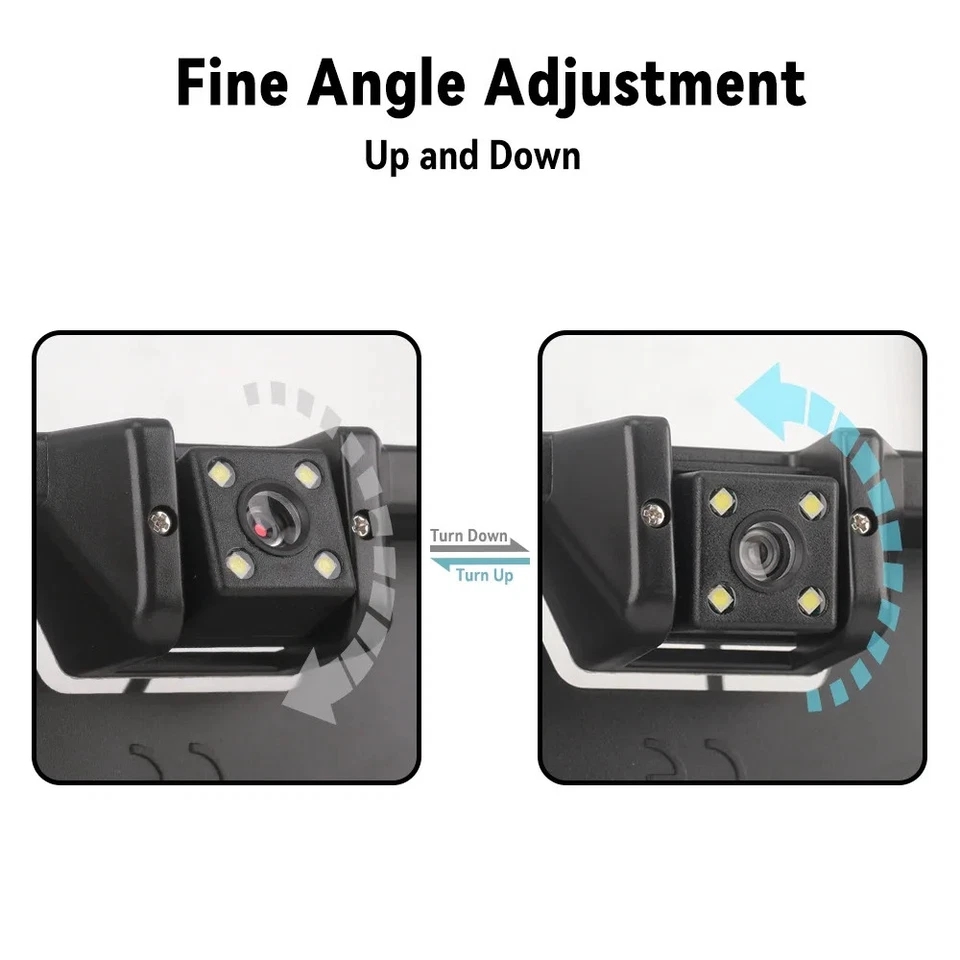 3 in 1 Car Backup Camera and Parking Sensor Kit with EU License Plate Holder 12V - Image 3 of 4