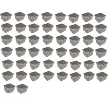 50pk Gray Cage Cups 1 Pint / 16 fl oz Hanging Feed  Water Cups Chicken Poultry