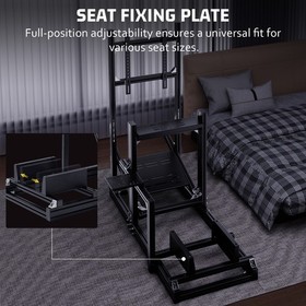 Hottoby 4080 Aluminum Racing Sim Cockpit With Monitor TV Stand Fit Thrustmaster