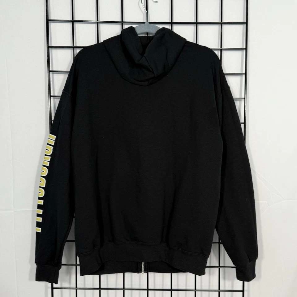 Junk Food X NFL MVP Sudadera con Capucha con Cremallera Para Hombres Grande Negra Pittsburgh Steelers Logo Años 60 Foto 4 de 4