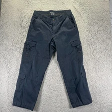 5.11 Tactical Pant Mens 36x30 Blue Polyester Cargo Straight Leg Workwear Utility