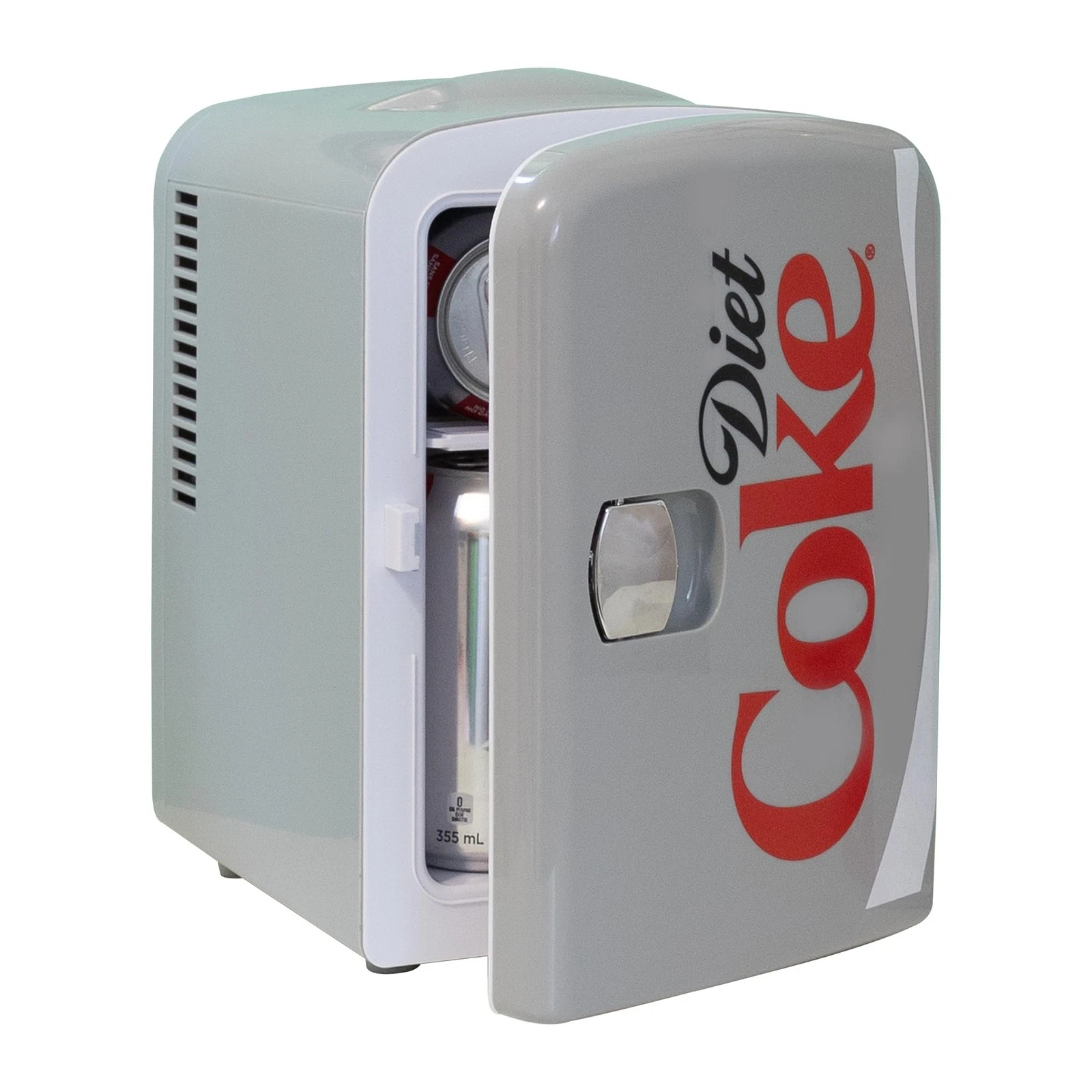 Compact 4L Mini Fridge Portable Gray Cooler Cools Warms for Office Dorm Travel