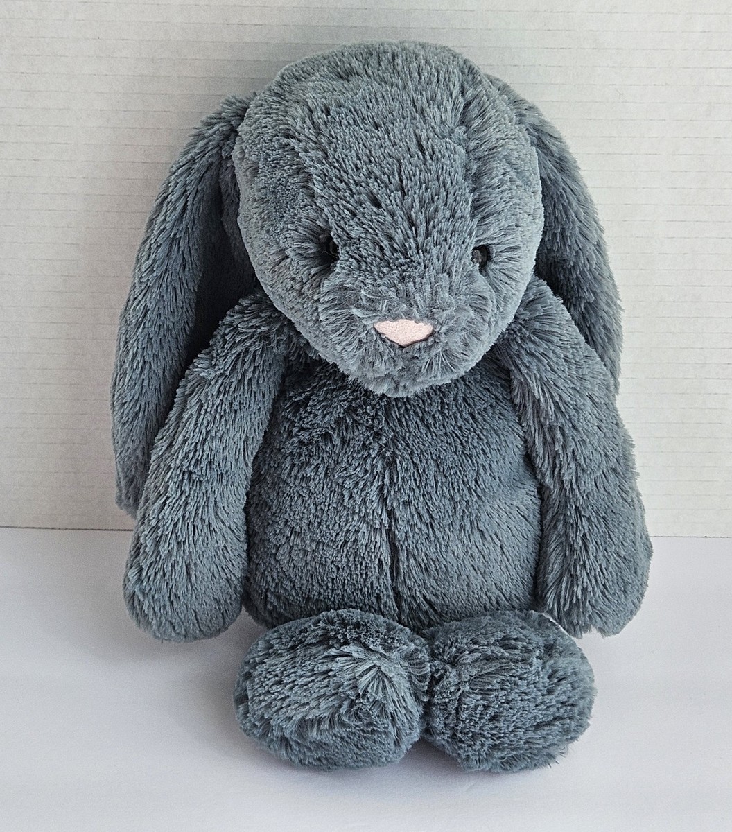 Jellycat Medium Bashful Bunny Rabbit Plush Teal Sage Green Shade