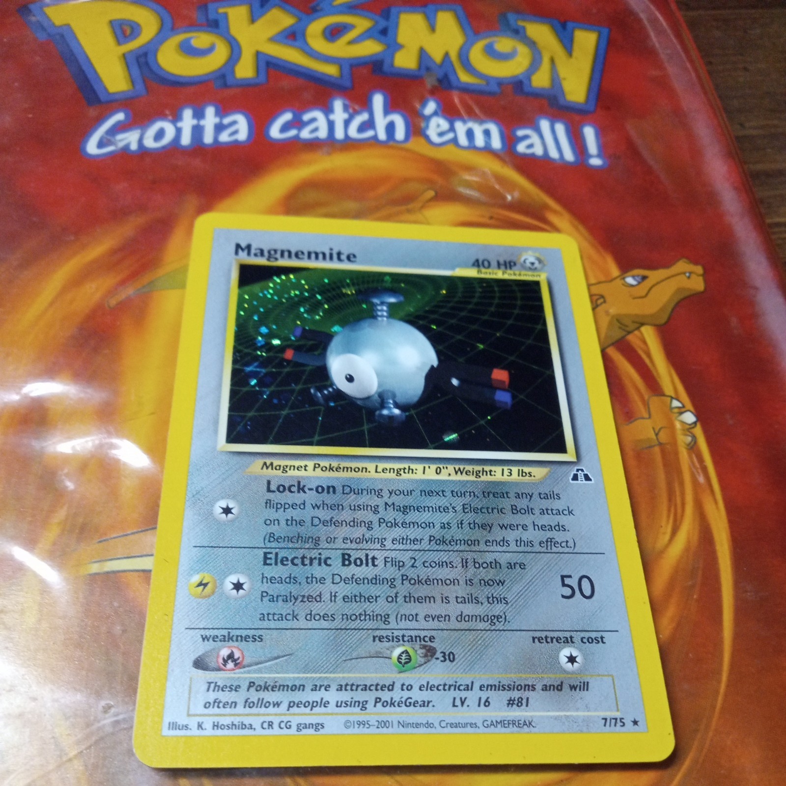 Magnemite 7/75 Neo Discovery Holo" SWIRL"Rare Pokemon TCG Vintage WOTC 2001 NM-