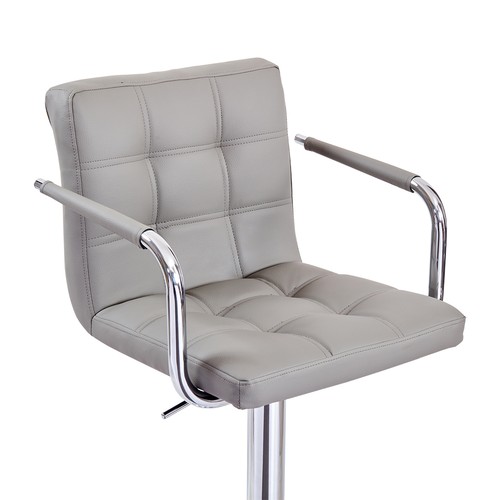 Faux Leather Barstool Chrome Base Stool Counter Height Stool Breakfast Bar Chair - Picture 69 of 172