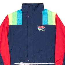VINTAGE NASCAR DUPONT REFINISH RACING WINDBREAKER JACKET 1990S XL MADE IN USA