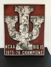 Indiana University Basketball 75-76 plaque, metal collectible , undefeated NCAA