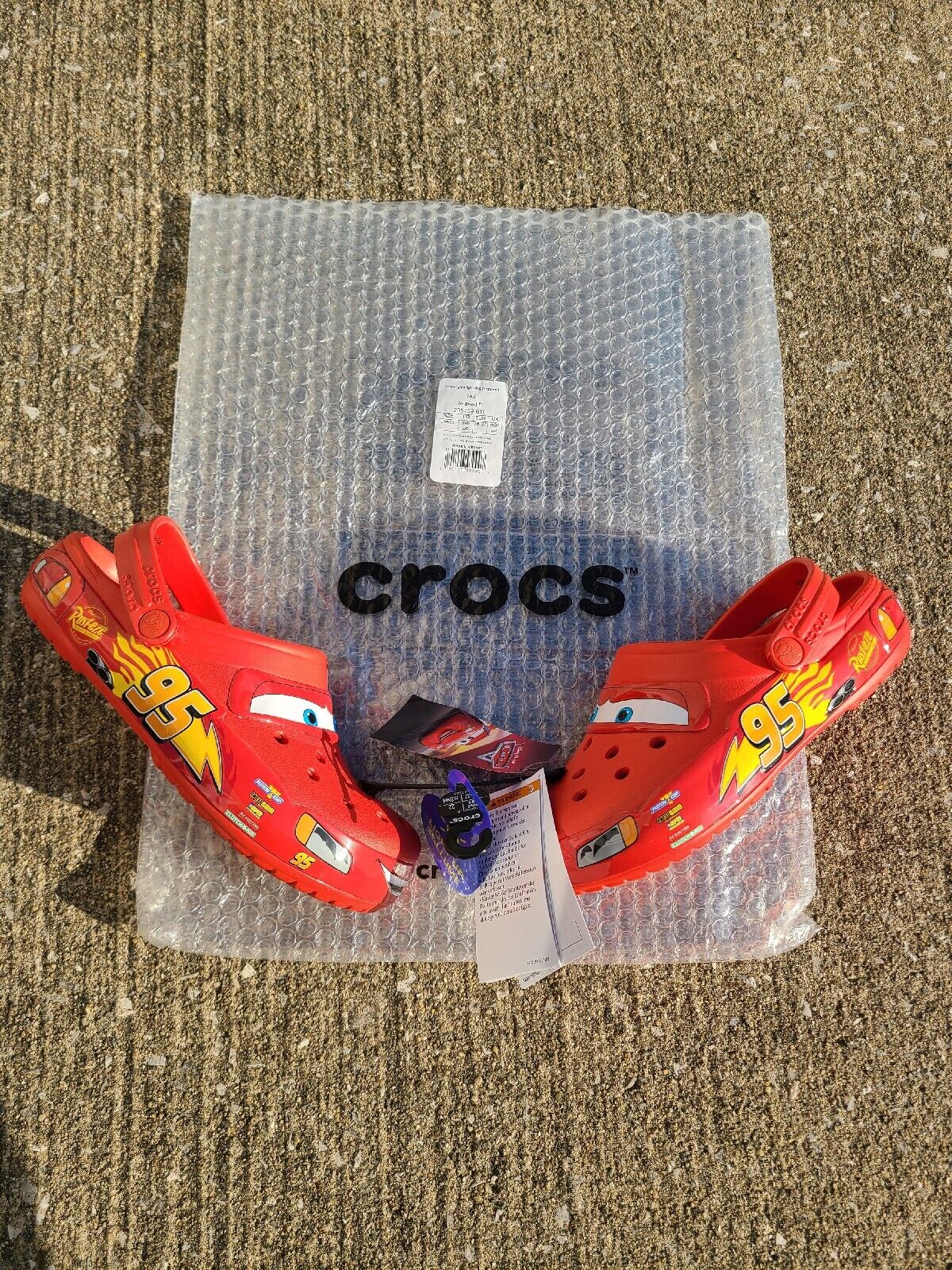 Authentic Lightning McQueen Light Up Crocs Adult 13M *1ST RELEASE