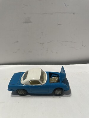 Vtg Corgi Lotus Elan S2 Hardtop Blue & White 1965 Great Britain 3.5  3619A2 1005