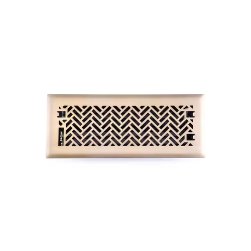 Interwoven 4 In. X 12 In. Steel Floor Register in Brushed Gold - Picture 9 of 12