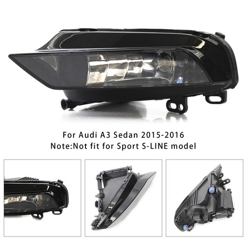 1X Front Left Fog Light Lamps With Bulbs For Audi A3 Saloon 8V0941699B 15-16 S12 - Picture 2 of 3