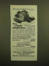 1988 Omaha Steaks Ad - Try a Little Tenderness