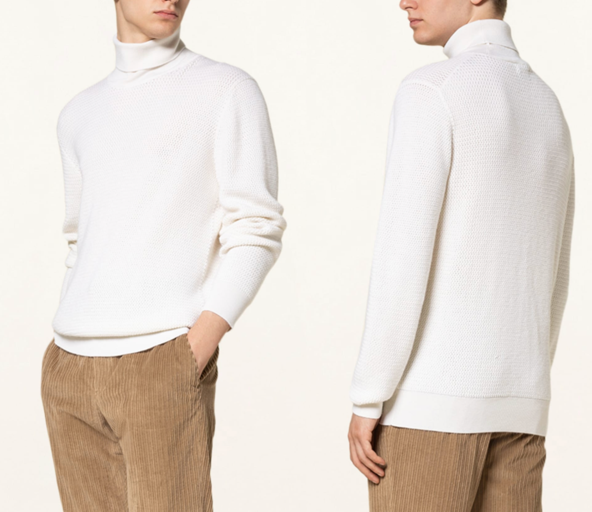 スウェット・トレーナー Z Zegna N6MH01830 Sweatshirts Sweaters White Zegna - Oasi Brown Cashmere Turtleneck | Mitchell Stores