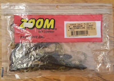 Zoom Super Salt Plus 8'' MAGNUM LIZARD WATERMELON SEED 6 of 9 pkg