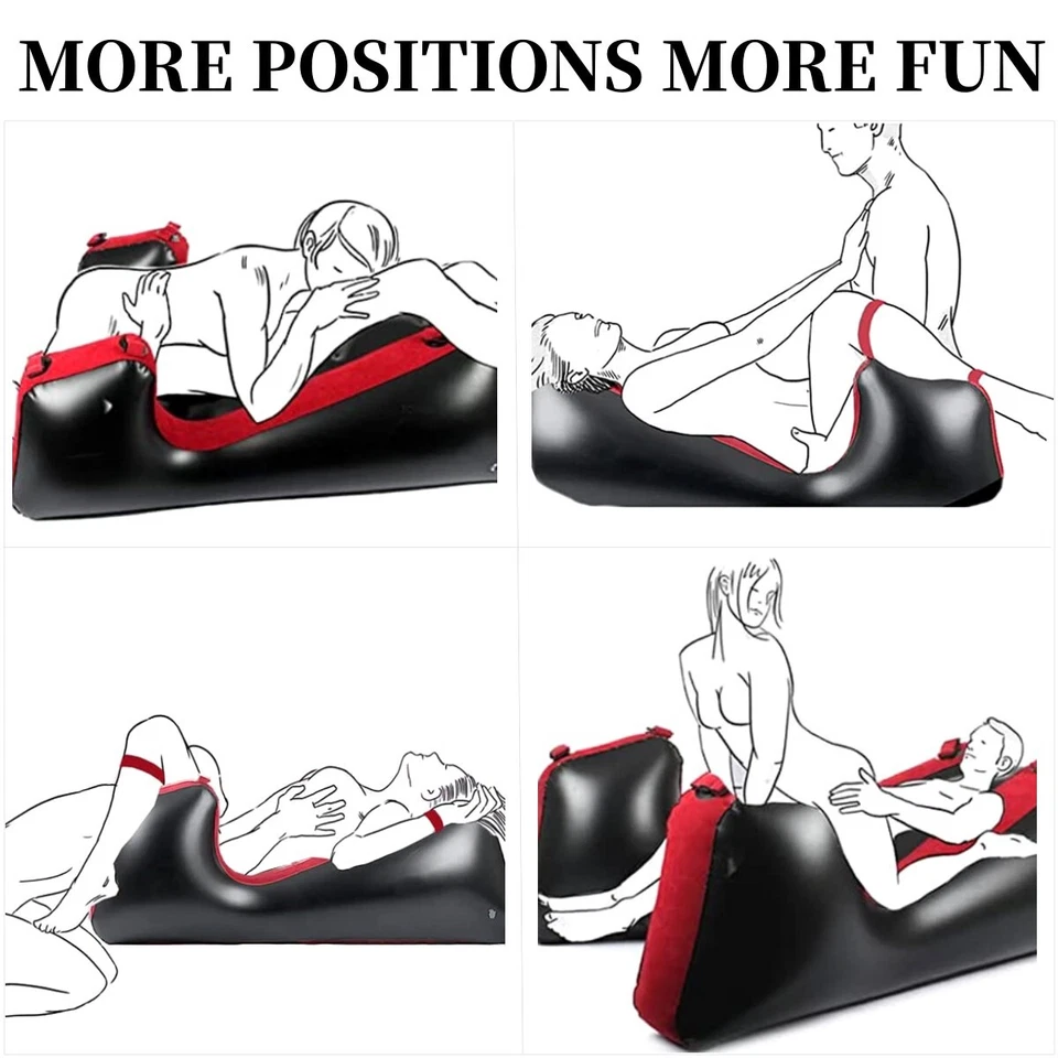 Sofá Inflable Sexo Silla BDSM Bondage Muebles Sexuales Almohada Juguetes Sexuales Pierna Abierta Foto 2 de 4