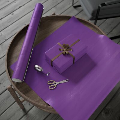 Purple Line Stripe Elegant Wrapping Paper, Gift Wrap Roll for Holidays