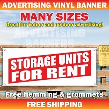 STORAGE UNITS RENT Advertising Banner Vinyl Mesh Sign Flag Retail Space Lease