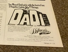 JBF13 ADVERT 5X5 MARCEL DADI & D'ANGELICO GUITAR STRINGS