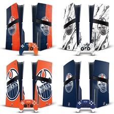 NHL EDMONTON OILERS VINYL SKIN DECAL FOR SONY PS5 PRO DISC EDITION BUNDLE