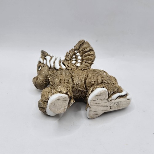 Artesania Rinconada Uruguay Folk Art Pottery Stone Pegasus Unicorn Brass Horn - Picture 17 of 21