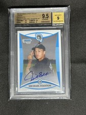 2008 Bowman Chrome Giancarlo Mike Stanton Draft Pick & Pros Auto BGS 9.5 Yankees