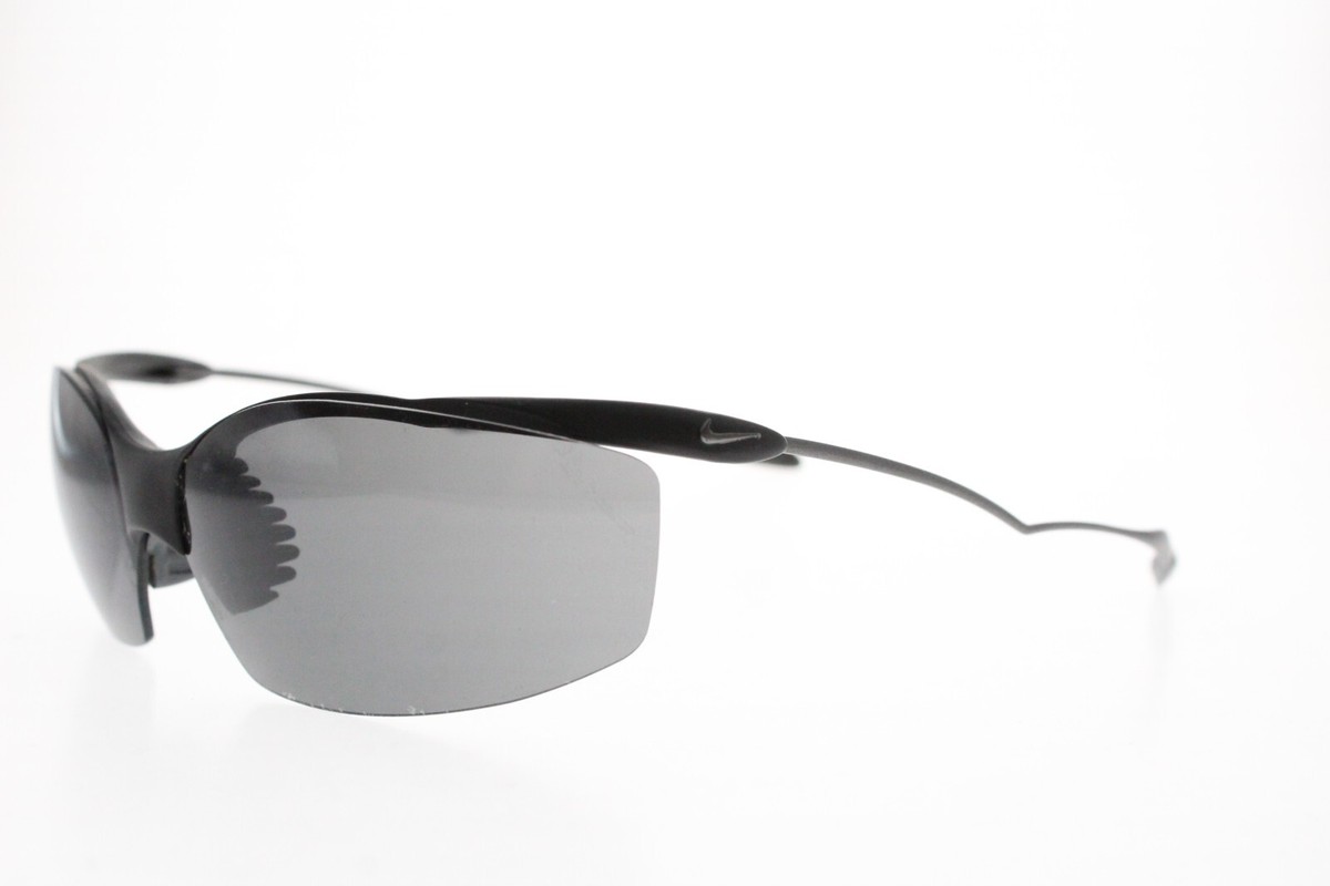 Vintage RARE! Nike Gunmetal Matte Black Half Rim Sunglasses #911