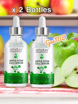2-pc Natural Swiss Apple Stem Cell  Serum COLLAGEN Hyaluronic Vit C,E  USA stock