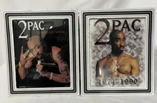 Set of 2 Vintage 90s Scorpio 2Pac Mini Posters 8x10 Tupac Shakur Memorial Album