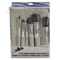 Zoe Ayla 6 Piece Bamboo Charcoal Infused Makeup Brush Travel Collection