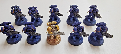 10 Primaris Intercessors – Space Marines – Warhammer 40K – P-00IQN (occasion)
