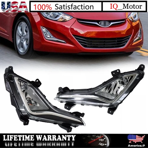 Fog Lights Set Left & Right for 2014-2016 Hyundai Elantra Assembly Pair US - product listing photo
