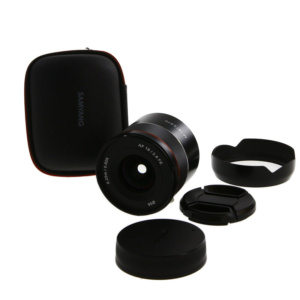 Samyang AF 18mm f/2.8 FE Lens for Sony E-Mount, Black {58 Samyang AF 18mm f/2.8 FE Lens for Sony E-Mount, Black {58