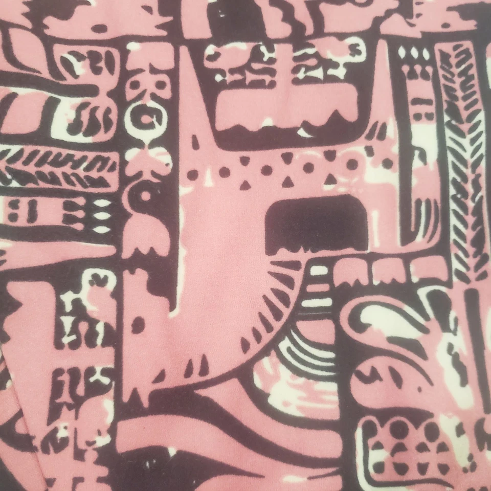 LuLaRoe 高大曲线打底裤女式粉色弹性腰部弹力部落 — 第 3/4 张图片