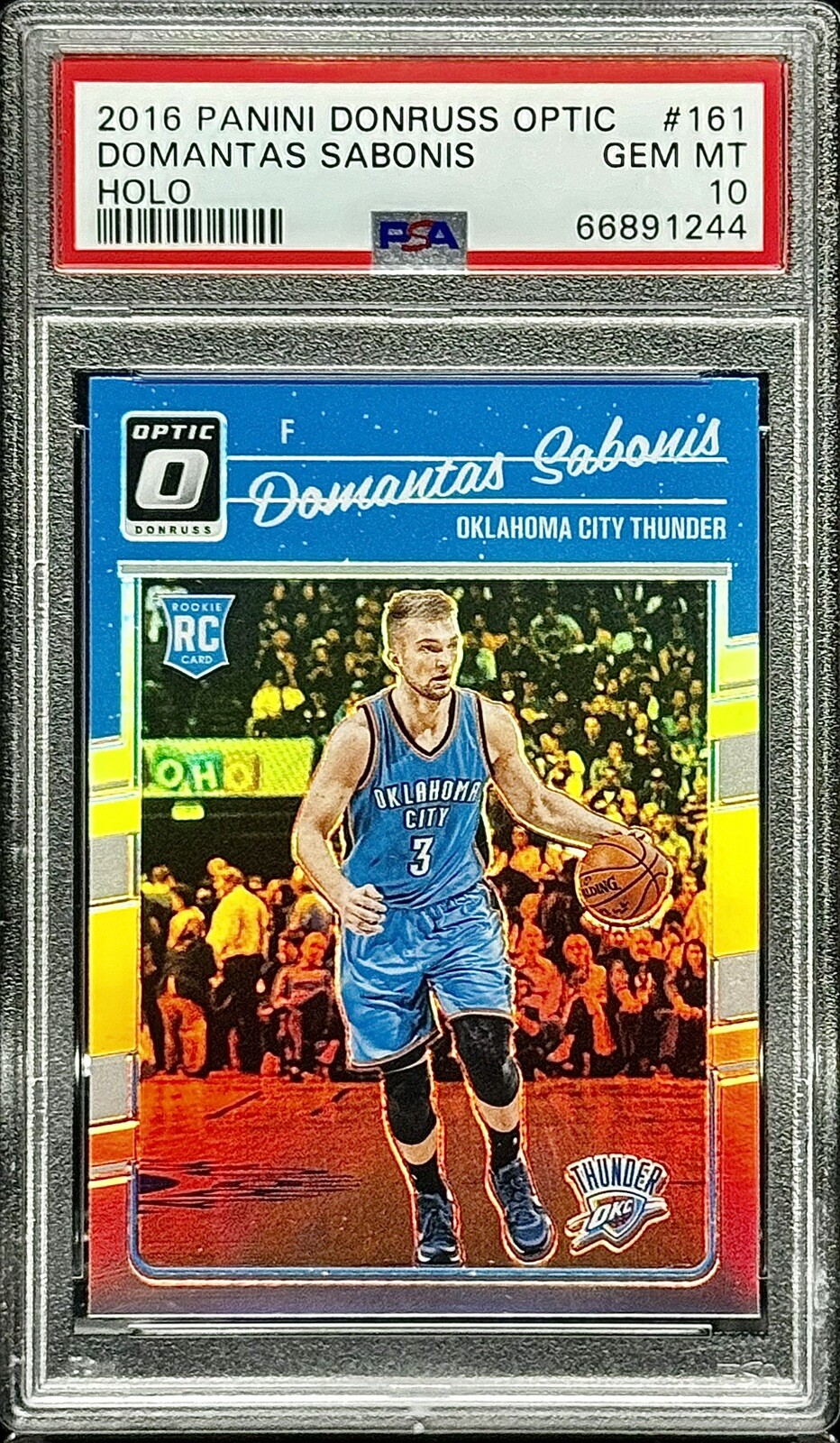 2016 Optic #161 HOLO Domantas Sabonis Rookie RC PSA 10 Gem Mint Kings