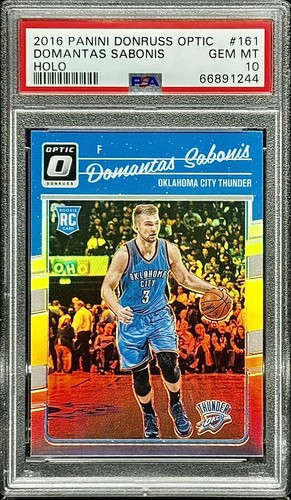 Domantas Sabonis PSA 10 - 2016 Optic #161 HOLO Rookie RC - Sacramento Kings