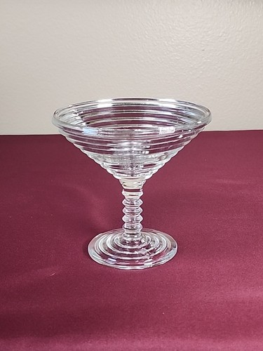 Clear Glass Anchor Hocking Manhattan Martini Glass Compote Depression Glass 1930 - Picture 2 of 11