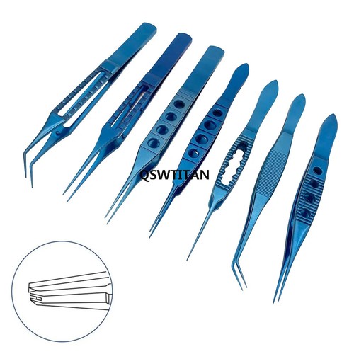 Ophthalmic Toothed Forceps Titanium tweezers 1*2 teeth Dental Forceps 1pcs - Picture 6 of 17