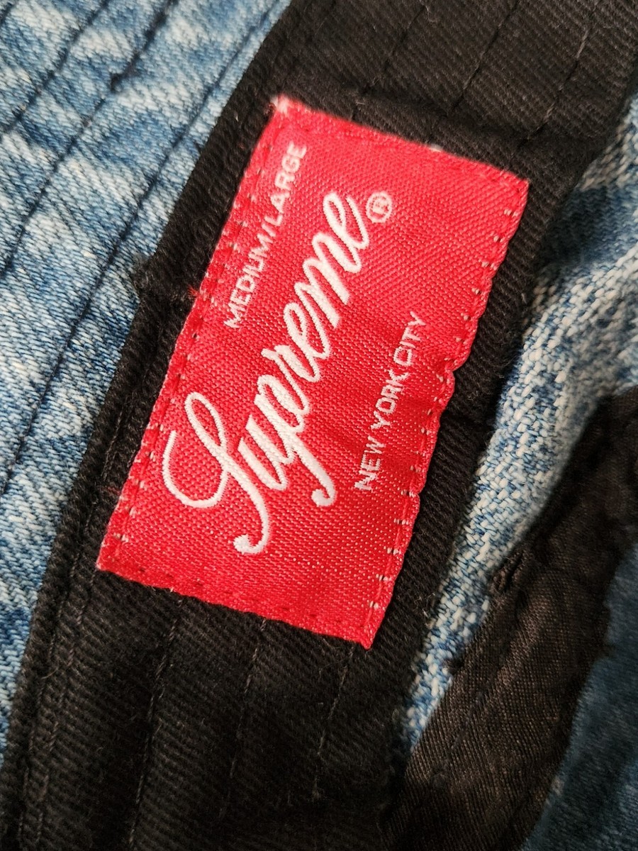 SS22 Supreme Fade Jacquard Denim Crusher M / L Blue bucket